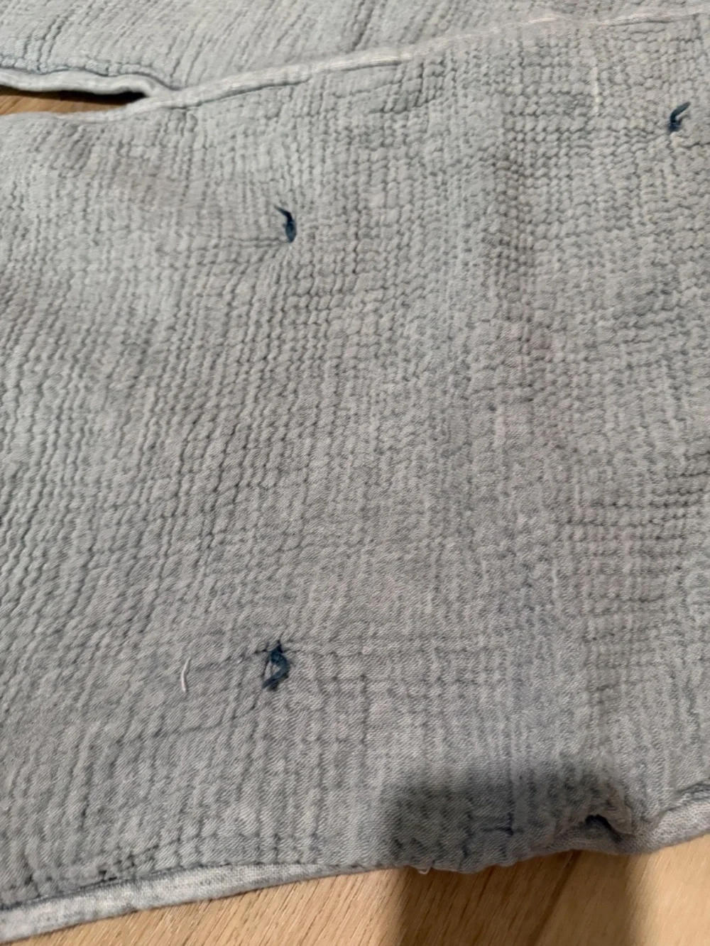 Aire Crinkle Blue Hand-Quilted Kids Pillow Sham 2